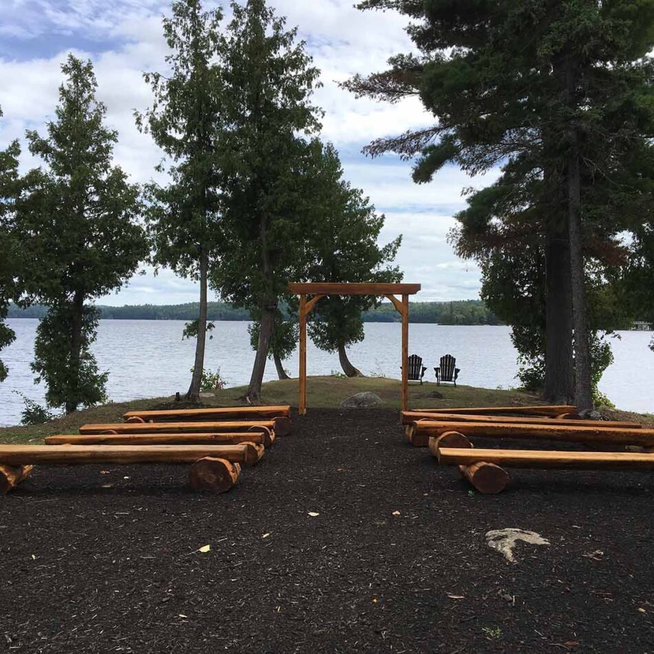 Calabogie Peaks Resort - Island Wedding Benches